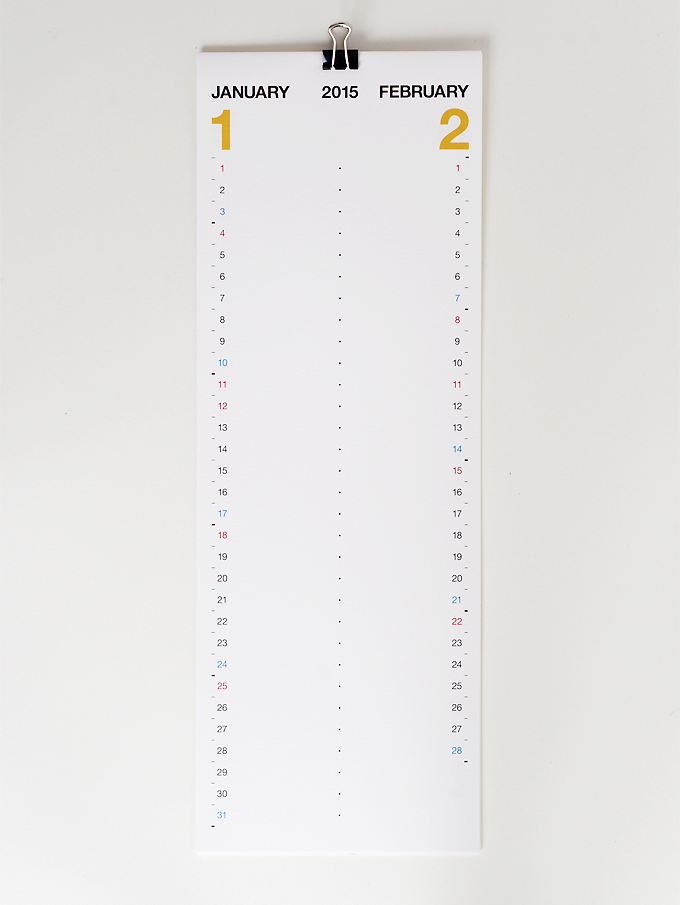 カレンダー｜TIC TAC DAYS 2015